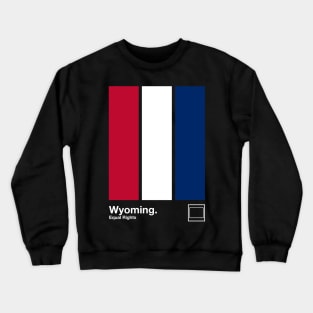 Wyoming State Flag // Original Minimalist Artwork Poster Design Crewneck Sweatshirt